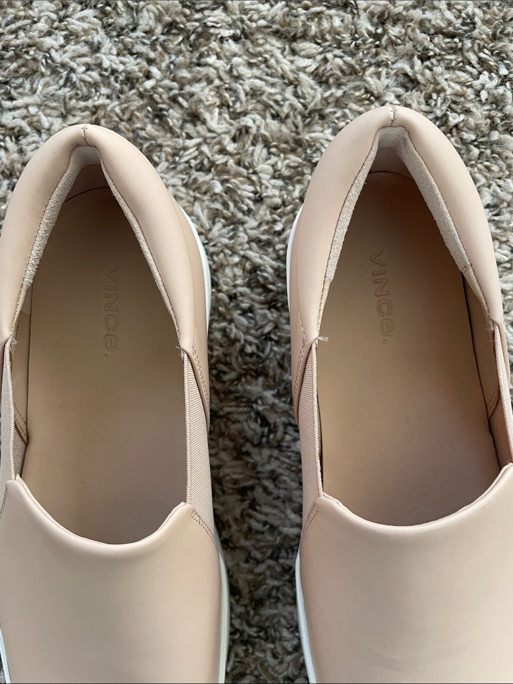 Vince Warren Leather Slip-On Platform Sneakers size 8 Pink Blush - Picture 5 of 10